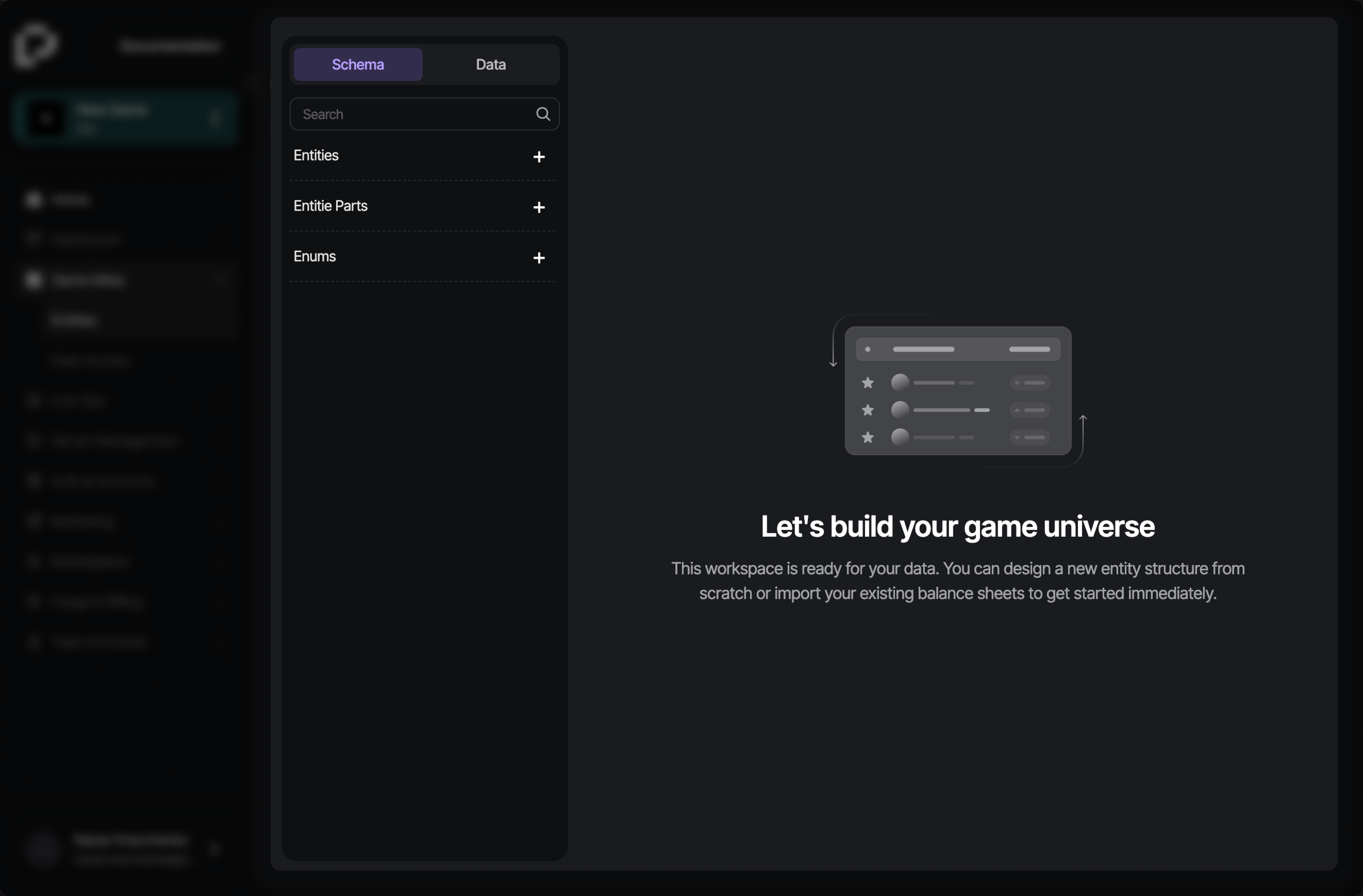 Building a Game Schema overview