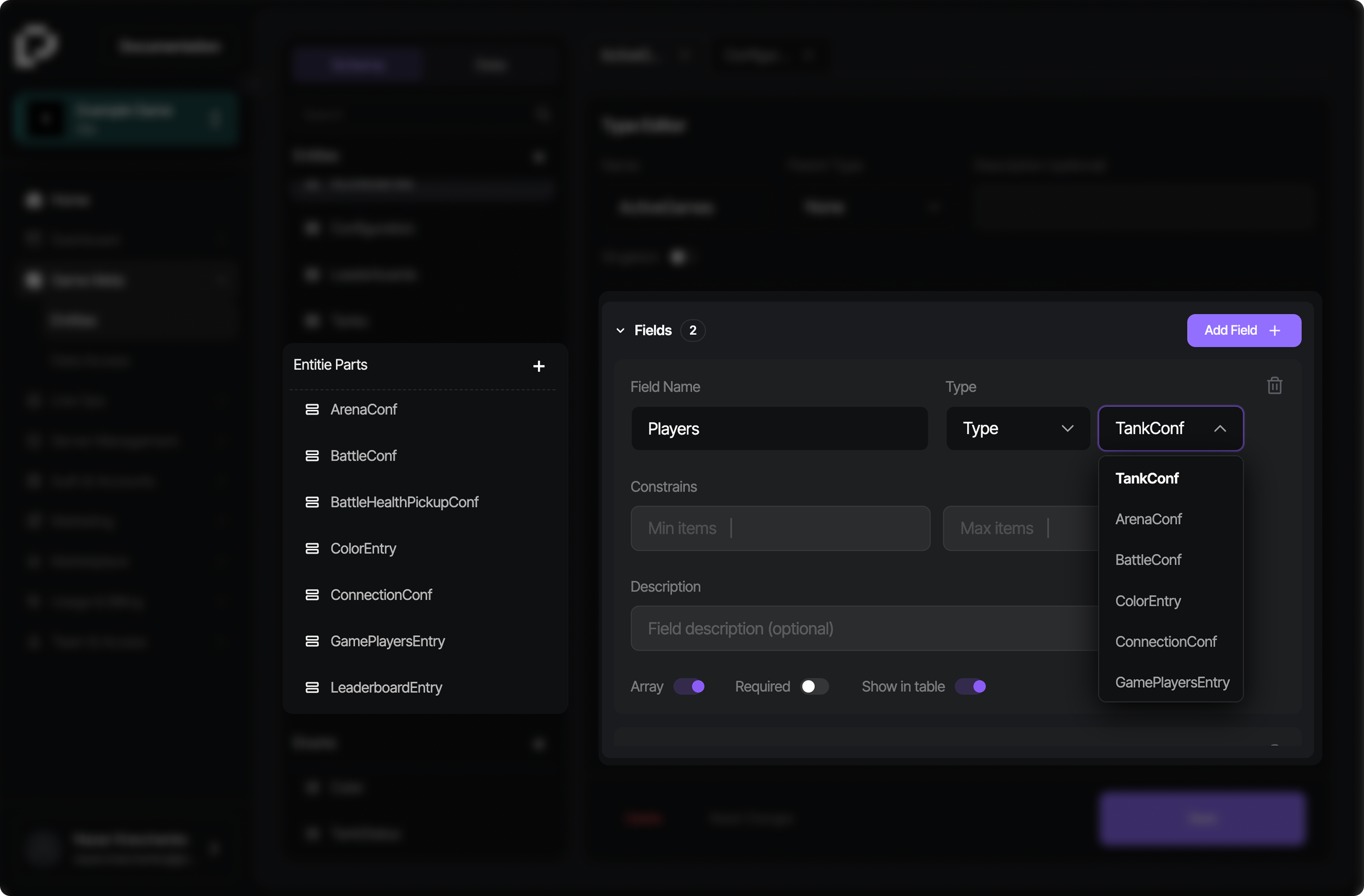 Reference field pointing to a standalone Entity